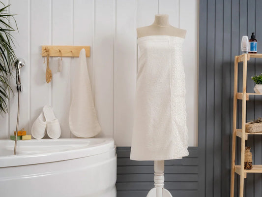 طقم تنورة استحمام نورباك 4 قطع - سكري