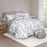 مفرش صيفي مزدوج 8 قطع هولند لون رمادي وابيض