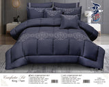 مفرش صيفي فاخر مزدوج مطرز 8 قطع نيريسا فستقي