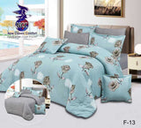 مفرش صيفي نفر ونص وجهين 4 قطع