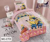 مفرش رسومات أطفال ايكروفايبر طباعة ديجيتال ثابت4 قطع