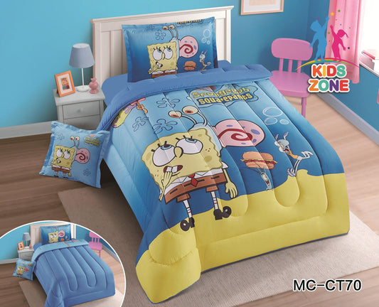 مفرش رسومات أطفال ايكروفايبر طباعة ديجيتال ثابت4 قطع