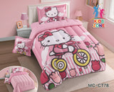 مفرش رسومات أطفال ايكروفايبر طباعة ديجيتال ثابت4 قطع