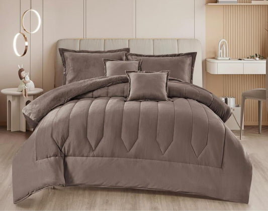 مفرش نجمة مخمل فرو شتوي – 6 قطع – نفرين