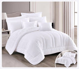 مفرش مزدوج سادة وجهين 8 قطع مايكروفايبر