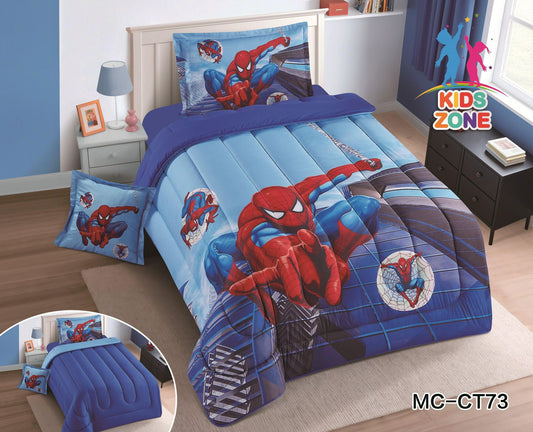 مفرش رسومات أطفال ايكروفايبر طباعة ديجيتال ثابت4 قطع