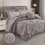 مفرش كراون مايكروفايبر مطرز فاخر 7 قطع