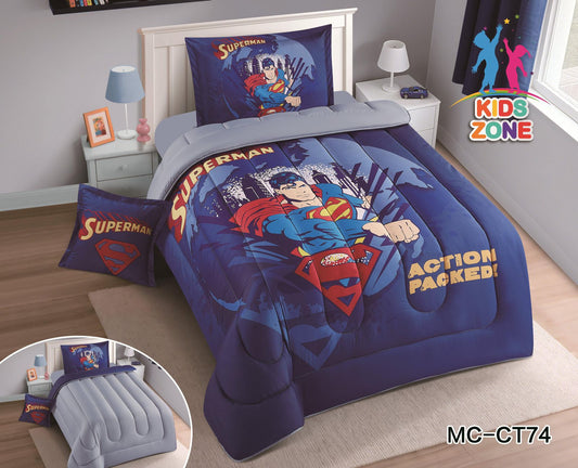 مفرش رسومات أطفال ايكروفايبر طباعة ديجيتال ثابت4 قطع