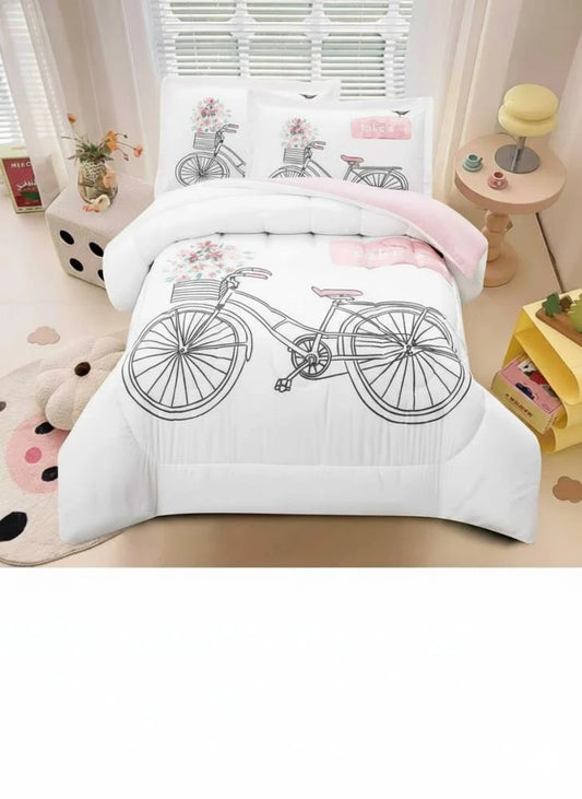 مفرش رسومات أطفال ايكروفايبر طباعة ديجيتال ثابت4 قطع