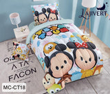 مفرش رسومات أطفال ايكروفايبر طباعة ديجيتال ثابت4 قطع